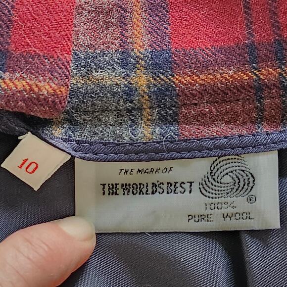 Abington Square Plaid Wool Midi Skirt Size 2 - Picture 4 of 8